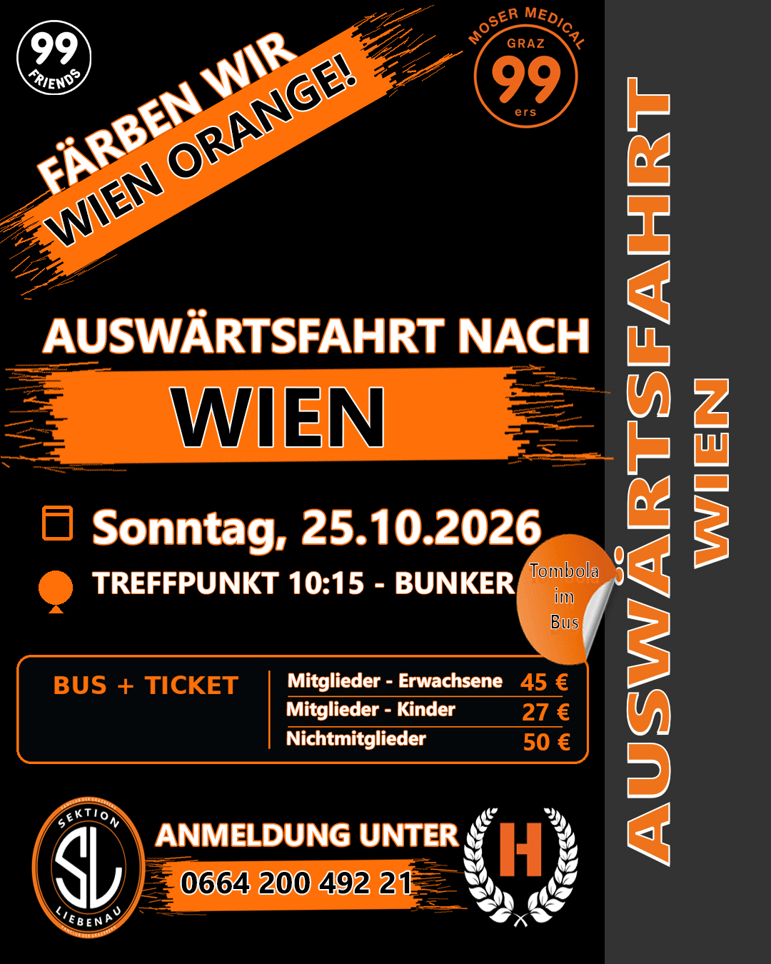 Flyer Auswärtsfahrt Wien